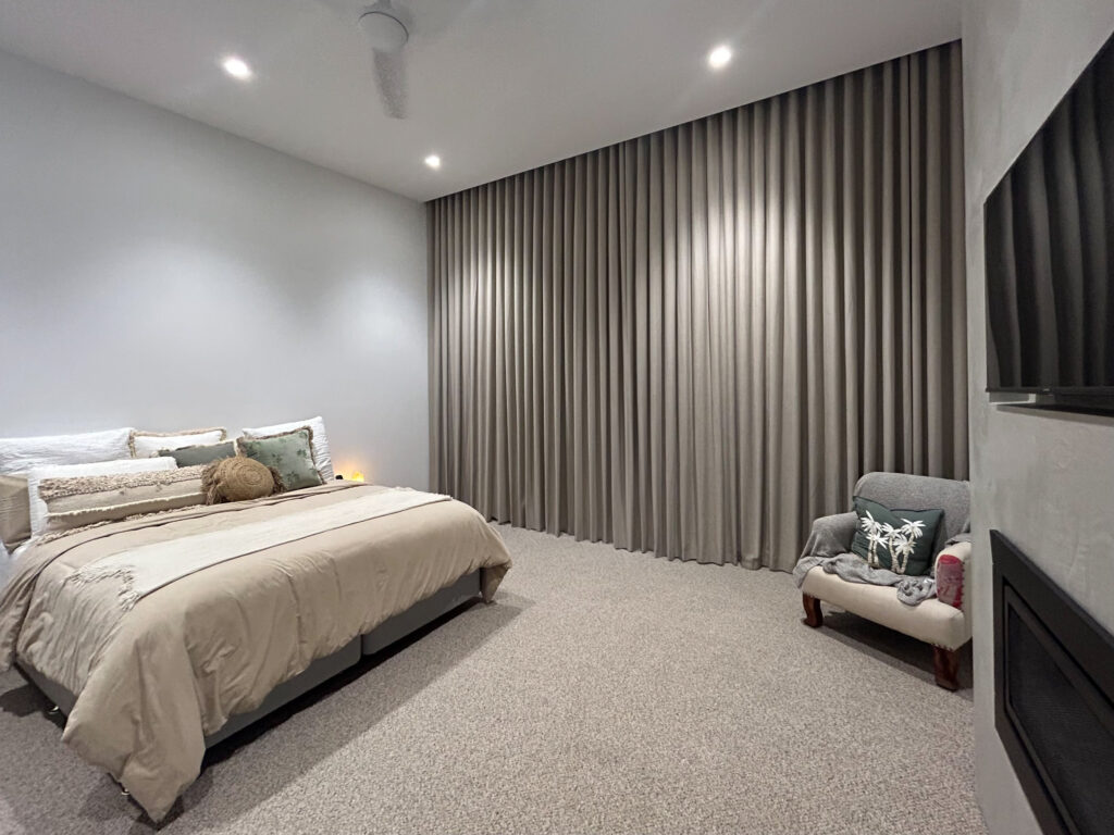 blockout curtains in Mornington Peninsula bedroom